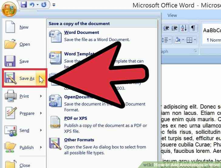 Image intitulée Ajouter des Annotations dans Word Étape 3